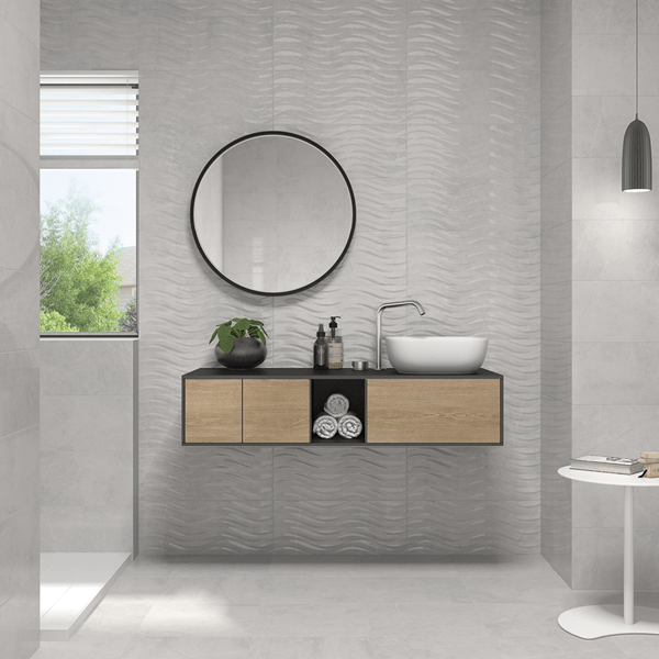 Textured Bathroom Tiles