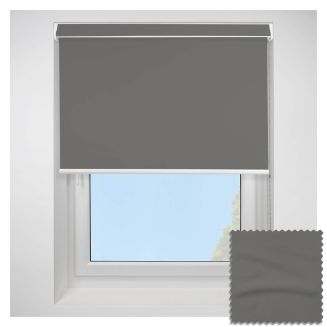 Open Cassette 70mm Banlight Duo Fr Blackout Concrete Roller Blind