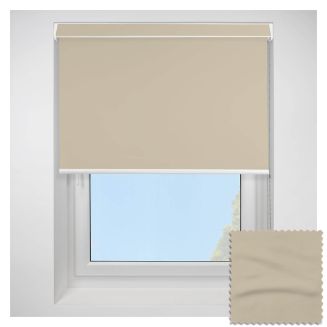 Open Cassette 70mm Ex Lite Blackout Bisque Roller Blind