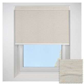 Open Cassette 70 Linenweave Flax Roller Blind  
