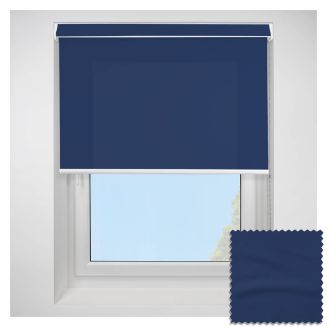 Open Cassette 70 Urban fr Blue Roller Blind With White Cassette