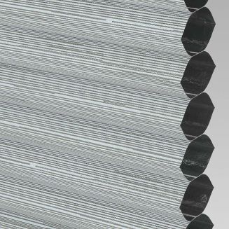 Intu Hive Silkweave Blackout Ash Pleated Blind With White Cassette