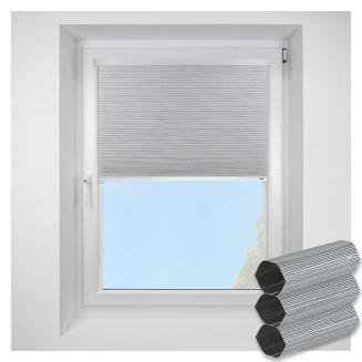 Intu Hive Silkweave Blackout Raven Pleated Blind With White Cassette