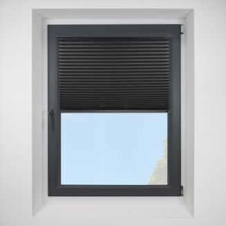 Intu Infusion Asc Black Pleated Blind With Gunmetal Cassette