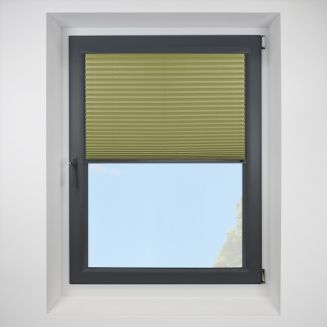 Intu Infusion Asc Lime Green Pleated Blind With Gunmetal Cassette