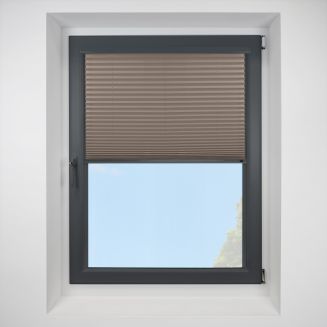 Intu Infusion Asc Taupe Pleated Blind With Gunmetal Cassette