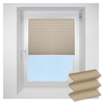 Hemp Asc Biscotti Perfect Fit Pleated Blinds