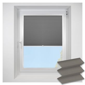 Hemp Asc Ebony Perfect Fit Pleated Blinds