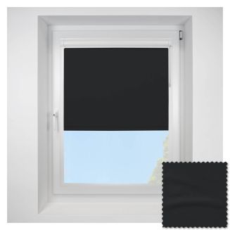 Chain Operated Banlight Duo FR Black Perfect Fit Roller Blind  