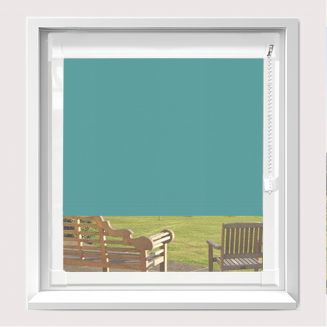 Chain Operated Banlight Duo FR Turquoise Perfect Fit Roller Blind  