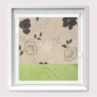 Chain Operated Rose Black Perfect Fit Roller Blind  