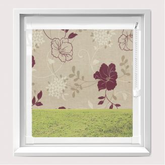 Chain Operated Rose Mulberry Perfect Fit Roller Blind  