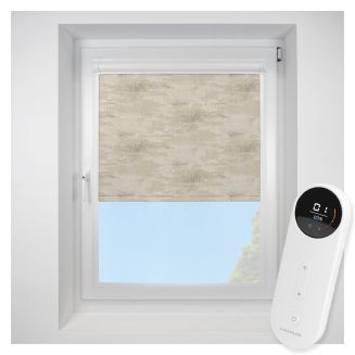 Argent Blackout Champagne Perfect Fit Roller Motorised Blind