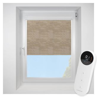 Argent Blackout Gold Perfect Fit Roller Motorised Blind