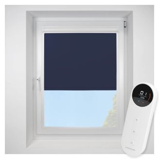 Banlight Duo FR Navy Perfect Fit Roller Motorised Blind
