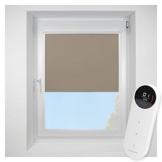 Banlight Duo FR Sand Perfect Fit Roller Motorised Blind