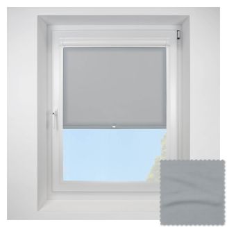 Splash Grey Whisper Roller Blind With White frame