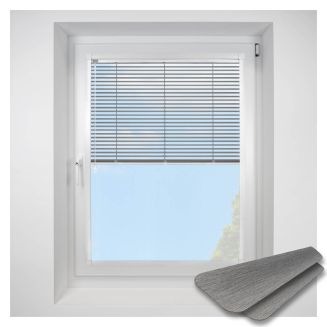 brushed-silver Perfect Fit VenetianPleated Blind