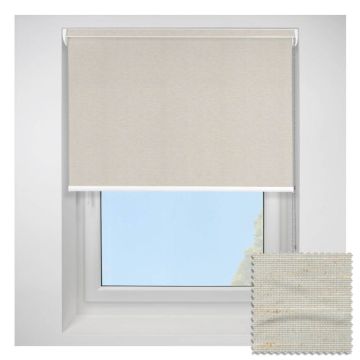 Open Cassette 40mm Linenweave Flax Roller Blind