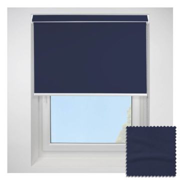 Open Cassette 70mm Banlight Duo Fr Blackout Navy Roller Blind