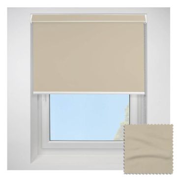 Open Cassette 70mm Ex Lite Blackout Bisque Roller Blind