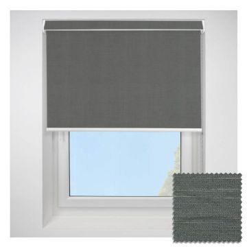 Open Cassette 70 Linenweave Charcoal Roller Blind  