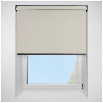 Open Cassette 70 Urban fr Beige Roller Blind With Black Cassette