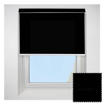 Open Cassette 70 Urban fr Black Roller Blind With White Cassette