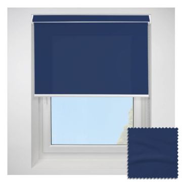 Open Cassette 70 Urban fr Blue Roller Blind With White Cassette