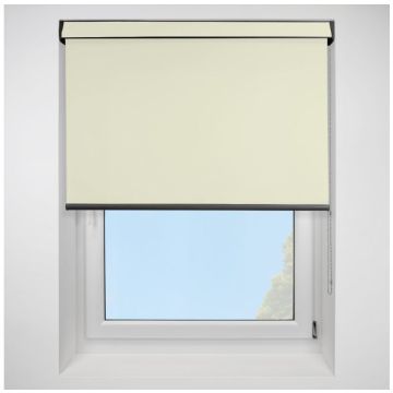 Open Cassette 70 Urban fr Ecru Roller Blind With Black Cassette