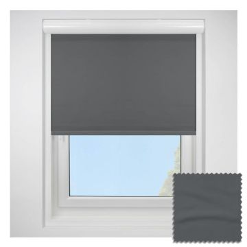 Banlight Duo Fr Blackout Charcoal Blockout Roller Blind