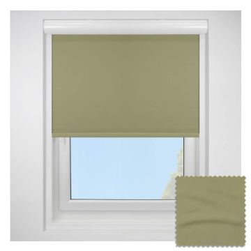 Banlight Duo Fr Blackout Green Blockout Roller Blind