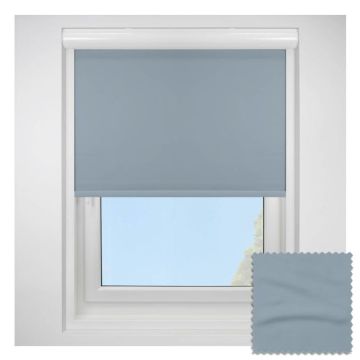 Banlight Duo Fr Blackout Smokey Blue Blockout Roller Blind