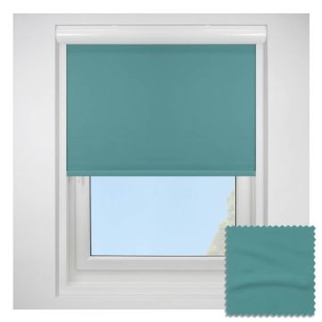 Banlight Duo Fr Blackout Turquoise Blockout Roller Blind