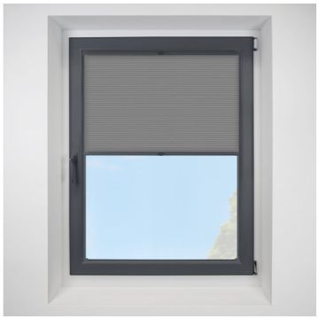astoria1 Charcoal FITtoFRAME Honeycomb Pleated Blind with Anthracite Frame
