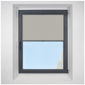 astoria1 Desert Sand FITtoFRAME Honeycomb Pleated Blind with Anthracite Frame