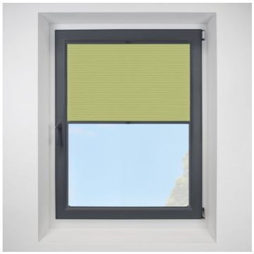 Blenheim Blackout Lime FITtoFRAME Honeycomb Pleated Blind with Anthracite Frame