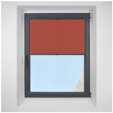 Blenheim Blackout Rouge FITtoFRAME Honeycomb Pleated Blind with Anthracite Frame