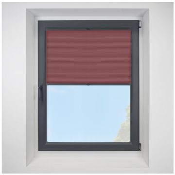 hudson1 Burgundy FITtoFRAME Honeycomb Pleated Blind with Anthracite Frame