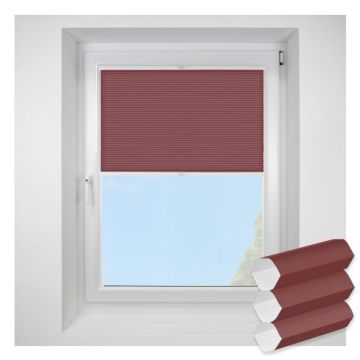 hudson1 Burgundy FITtoFRAME Honeycomb Pleated Blind