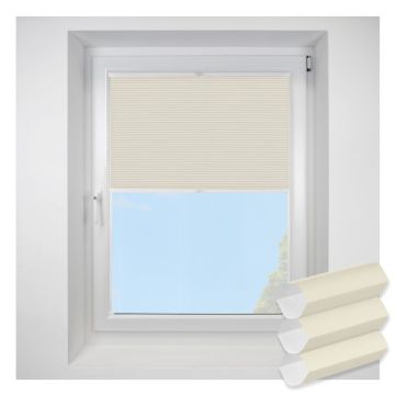 hudson1 Parchment FITtoFRAME Honeycomb Pleated Blind