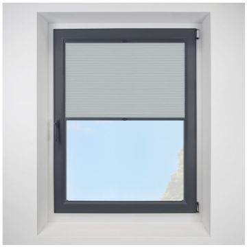 hudson1 Platinum FITtoFRAME Honeycomb Pleated Blind with Anthracite Frame