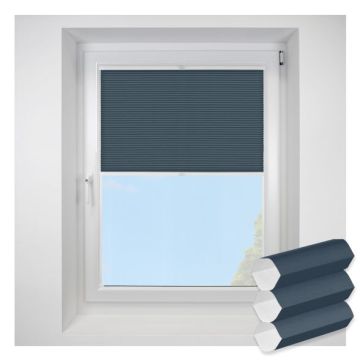 hudson1 Royal Blue FITtoFRAME Honeycomb Pleated Blind
