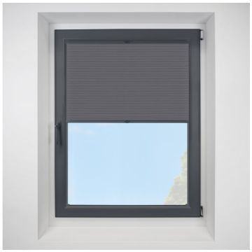 Lexington Blackout Anthracite FITtoFRAME Honeycomb Pleated Blind with Anthracite Frame
