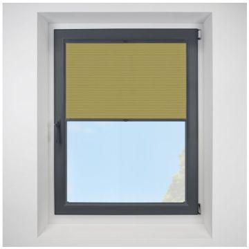Lexington Blackout saffron FITtoFRAME Honeycomb Pleated Blind with Anthracite Frame