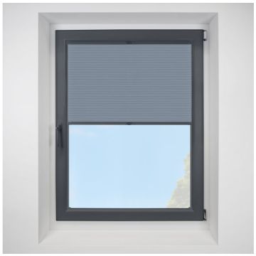 Lexington Blackout Sky FITtoFRAME Honeycomb Pleated Blind with Anthracite Frame