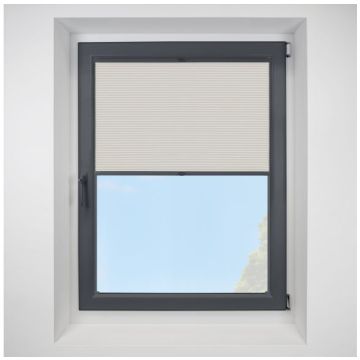 Lexington Cream FITtoFRAME Honeycomb Pleated Blind with Anthracite Frame