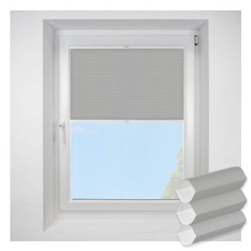 Soho Frosted Steel FITtoFRAME Honeycomb Pleated Blind