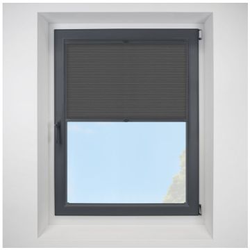 Soho Midnight FITtoFRAME Honeycomb Pleated Blind with Anthracite Frame