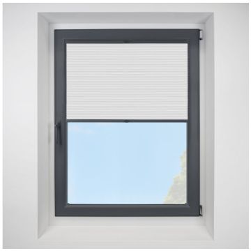 Soho Oyster FITtoFRAME Honeycomb Pleated Blind with Anthracite Frame